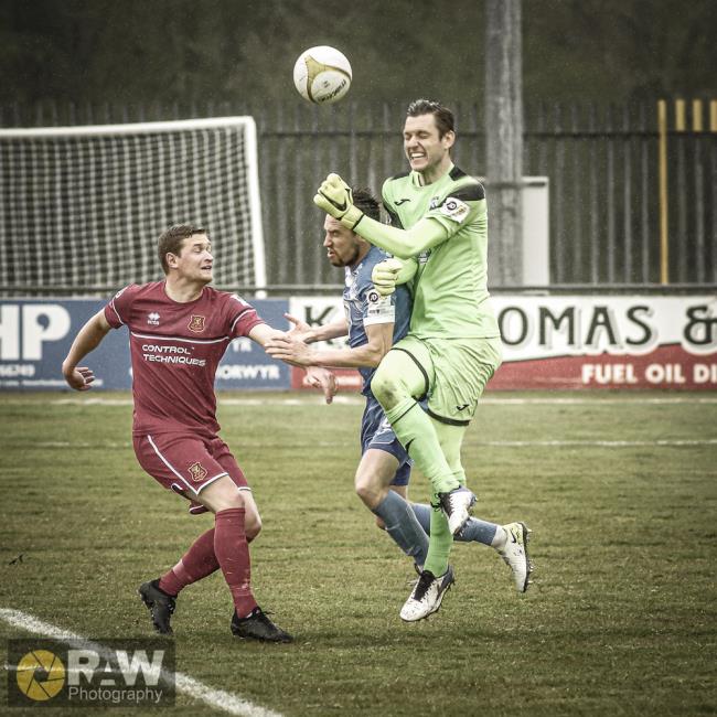 Goalkeeper Gajda feels this collision